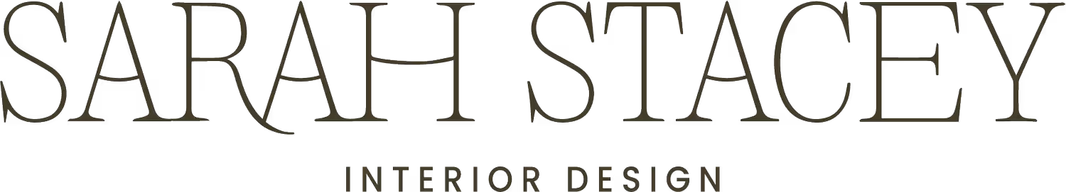 Sarah Stacey Interior Design logo in elegant serif typography